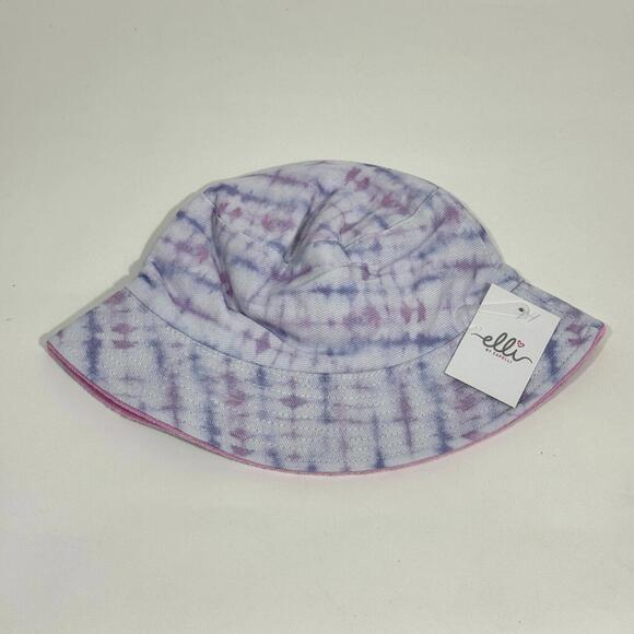 Elli by Capelli Purple Tie Dye Print Terry Cloth Reversible Girl’s Bucket Hat - Picture 2 of 8